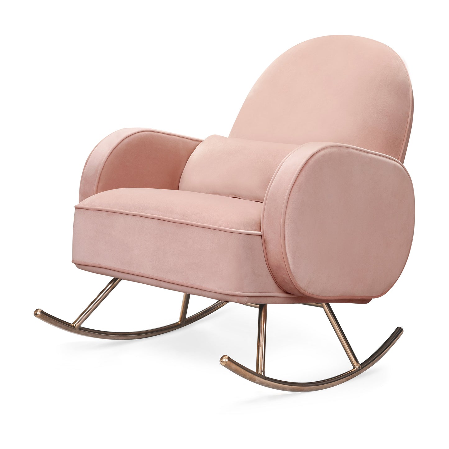 Babyletto Gliders & Rockers Blush Pink Velvet Babyletto Compass Rocker in Velvet