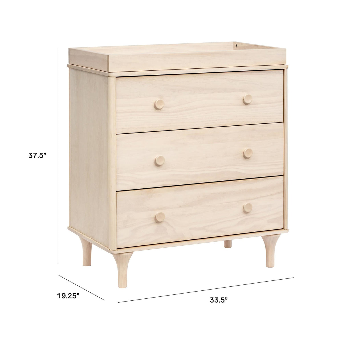 BabylettoBabyletto Lolly 3-Drawer Changer Dresser with Removable Changing TrayBabysupermarket