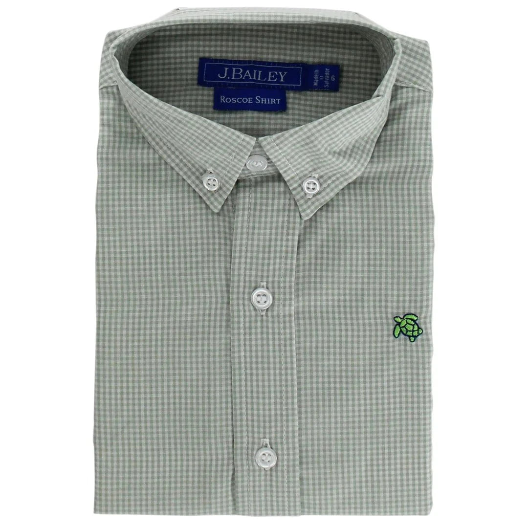 Bailey Boys Button Down Shirt - Celery Check