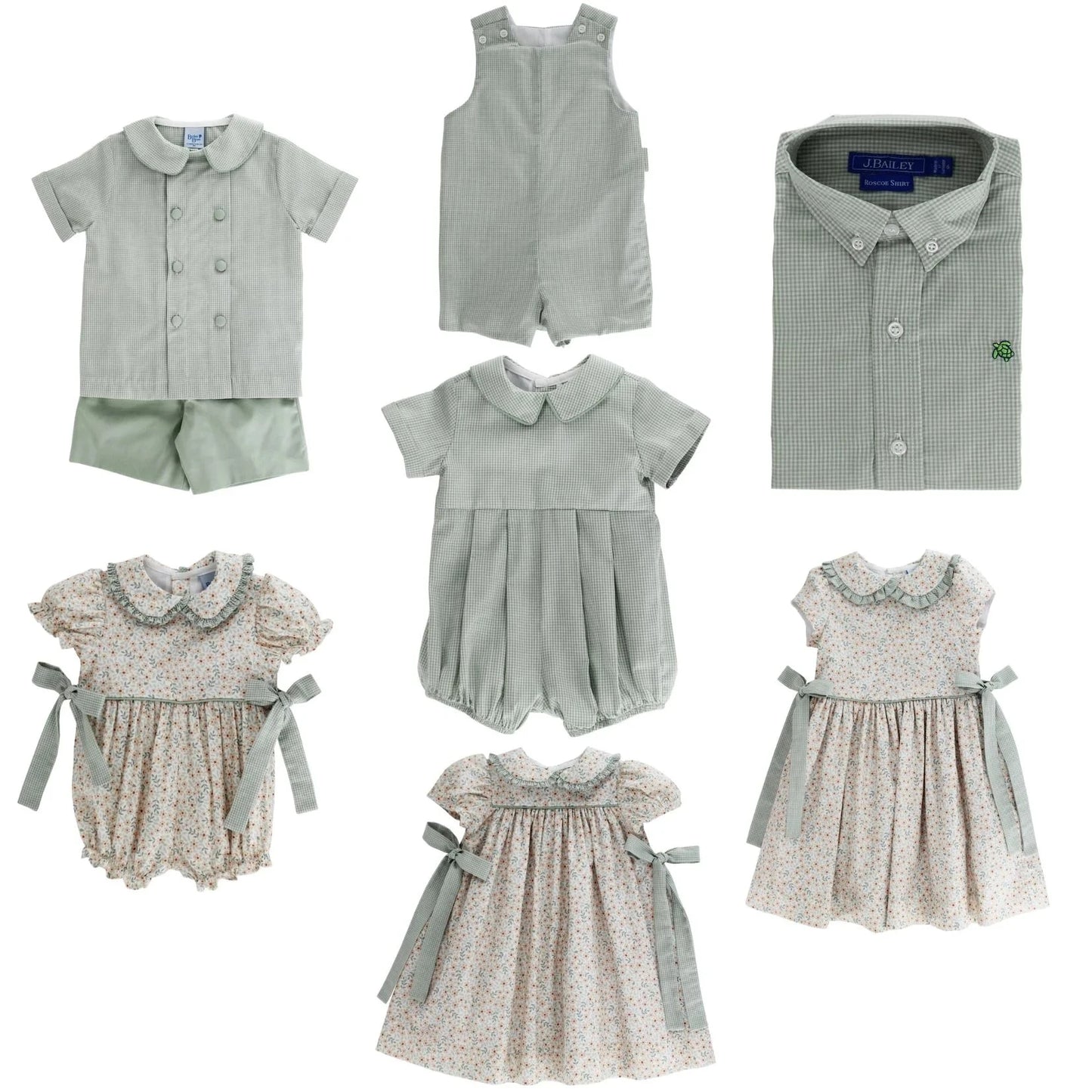 Bailey Boys Dressy Short Set - Celery Check