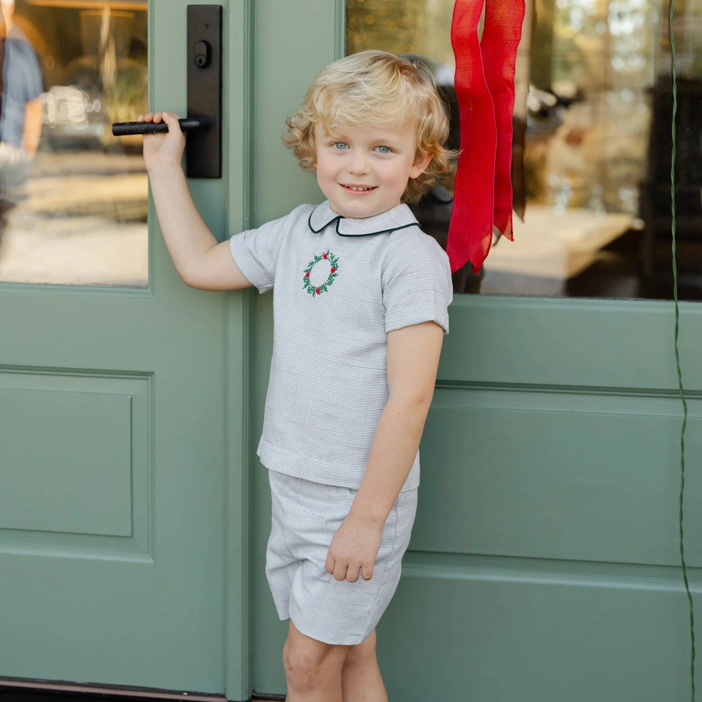 Bailey Boys Dressy Short Set - Laurel Wreath