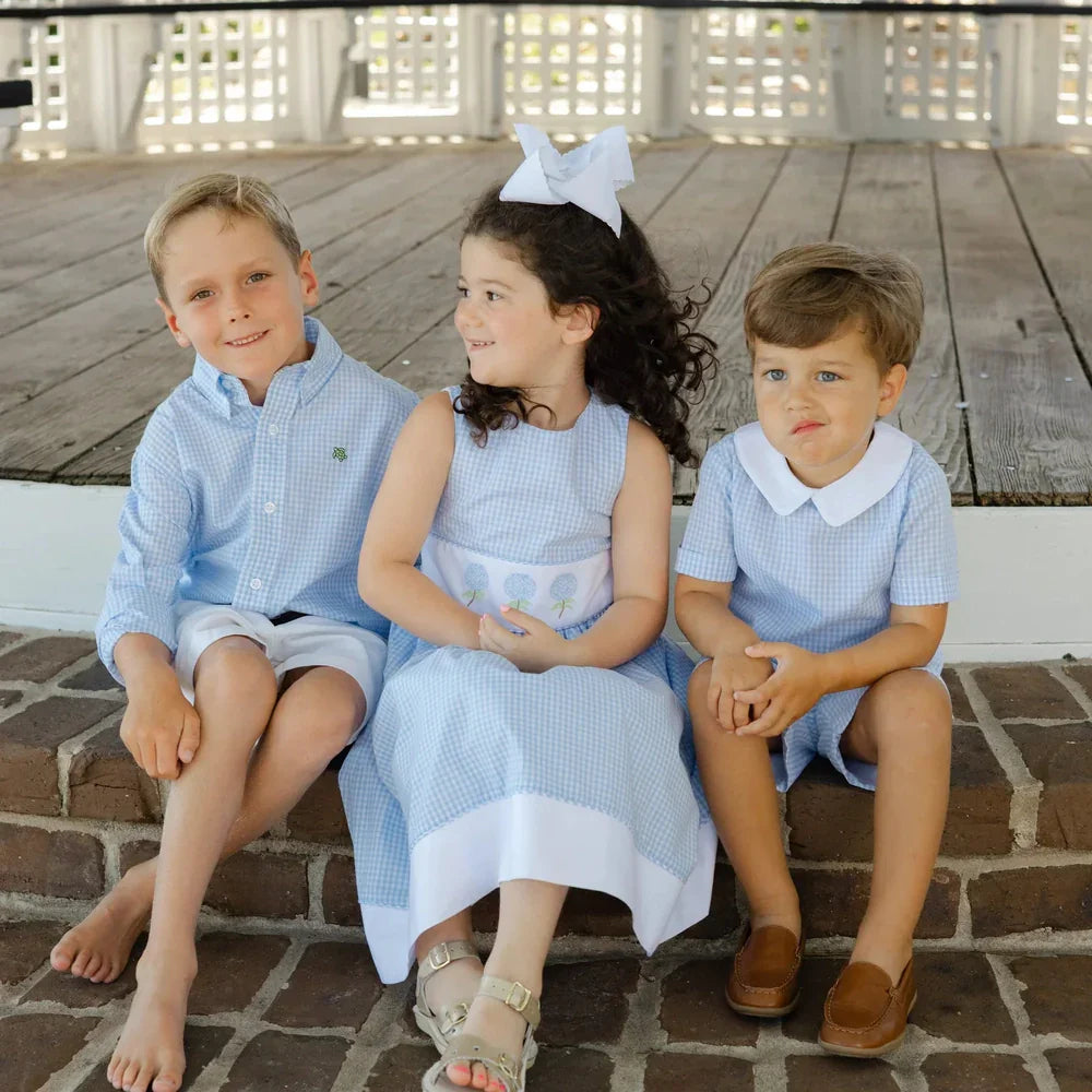 Bailey Boys Bailey Boys Light Blue Check Dressy Short Set