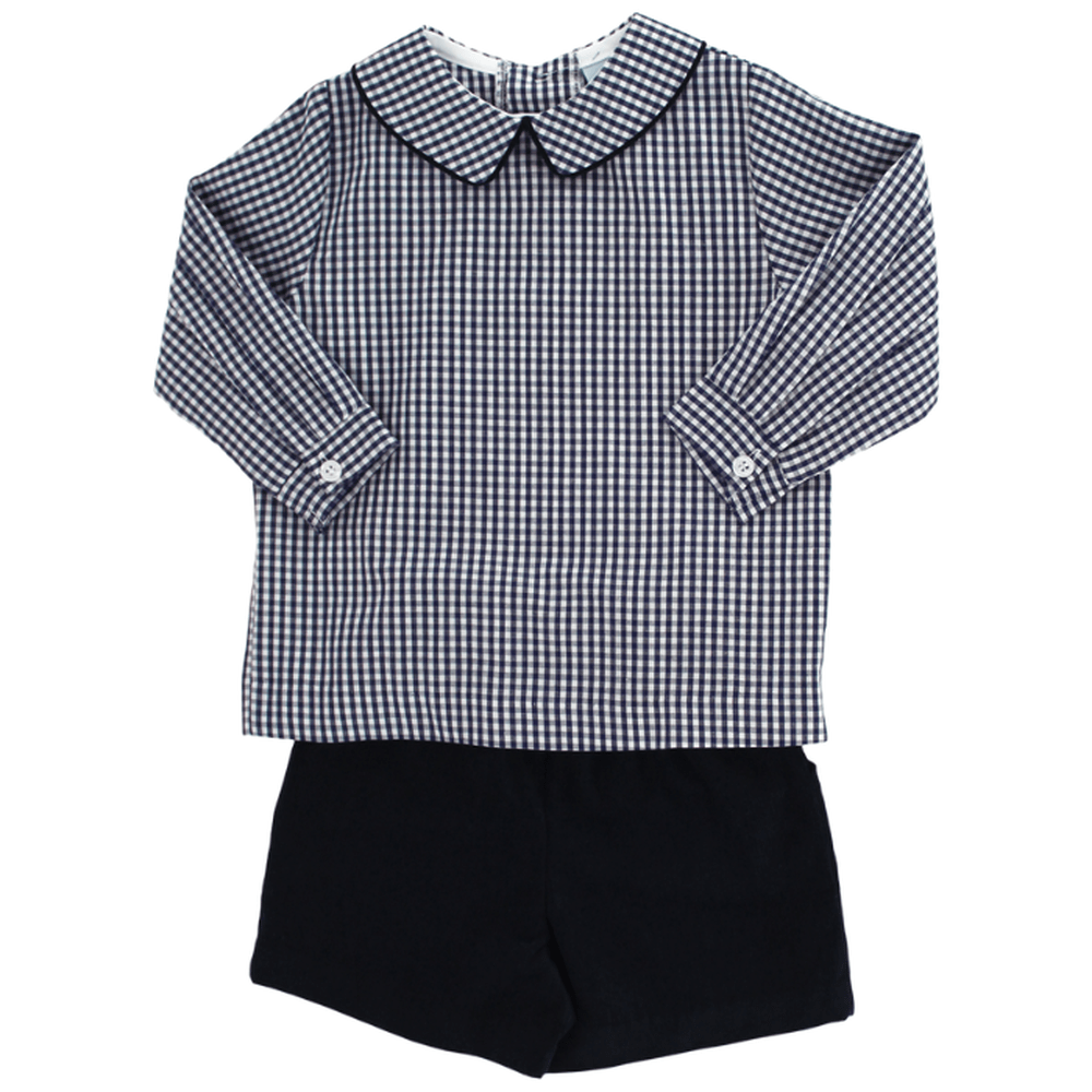 Bailey Boys Infant Bailey Boys Navy Cord Elastic Waist Short