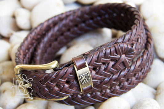 Beyond Creations Brown / 22 Beyond Creations Braided Leather Brown Belt