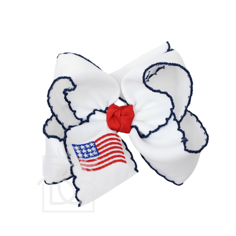 Beyond CreationsBeyond Creations Embroidered Flag Hair BowBabysupermarket
