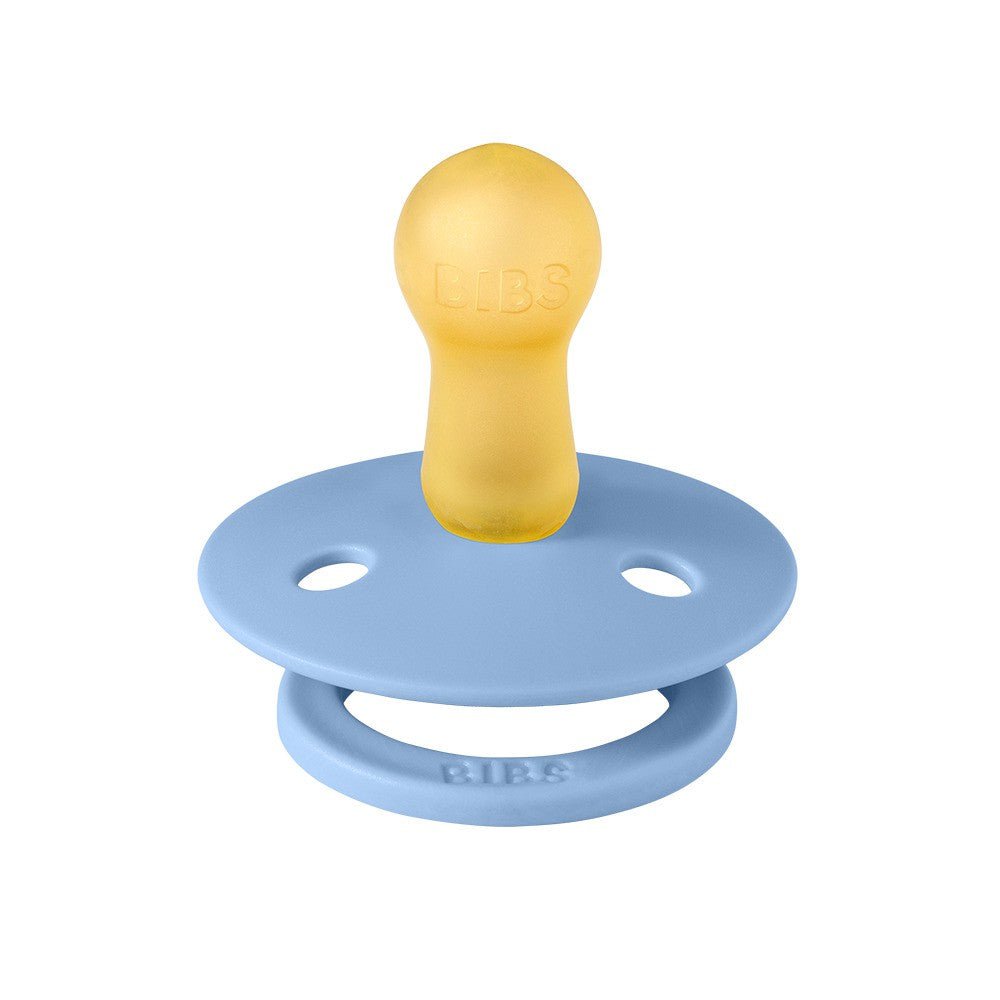 Bibs 2PK Colour Pacifier 0+Months Size 1 - SkyBlue/BabyBlue