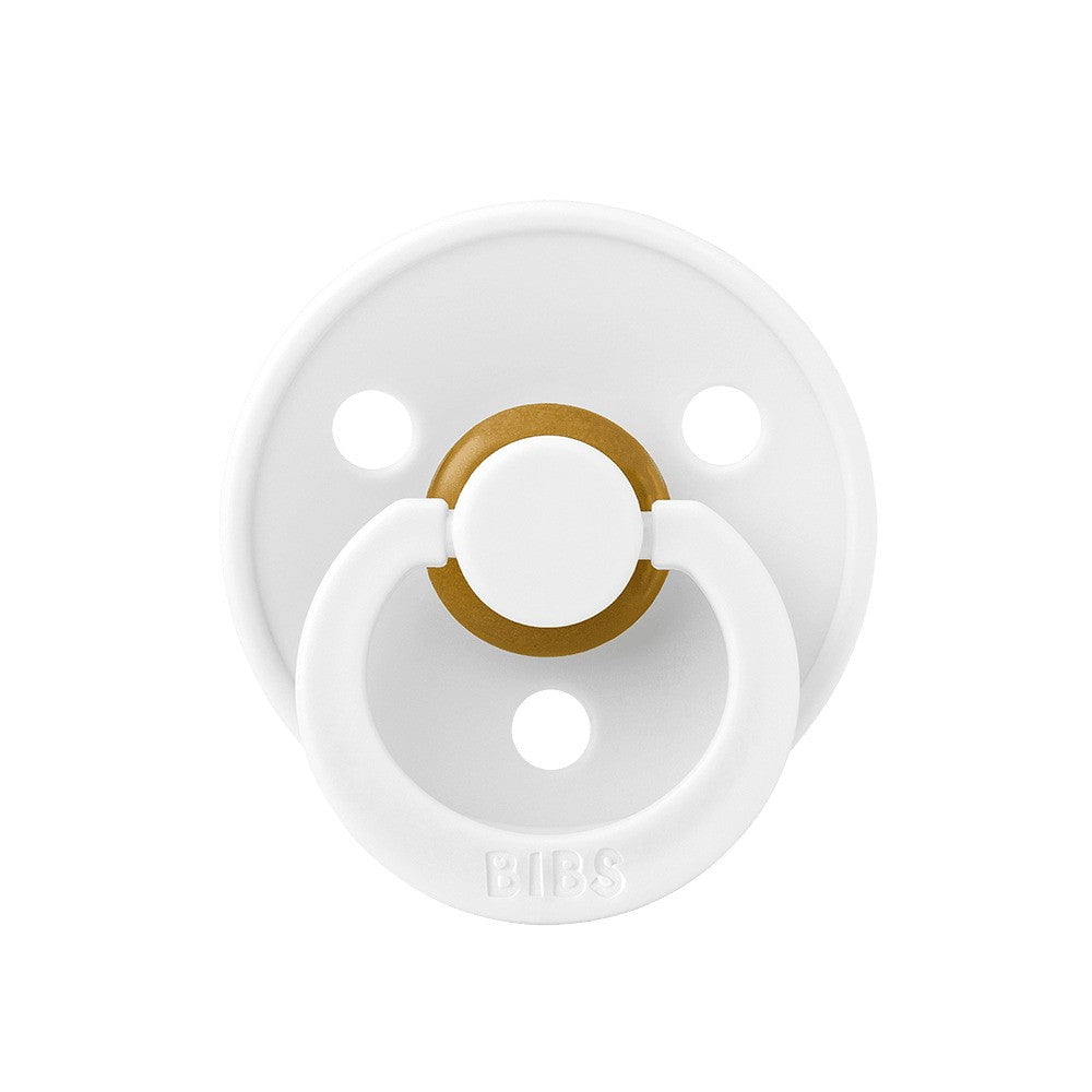 Bibs 2PK Colour Pacifier 0+Months Size 1 White/White
