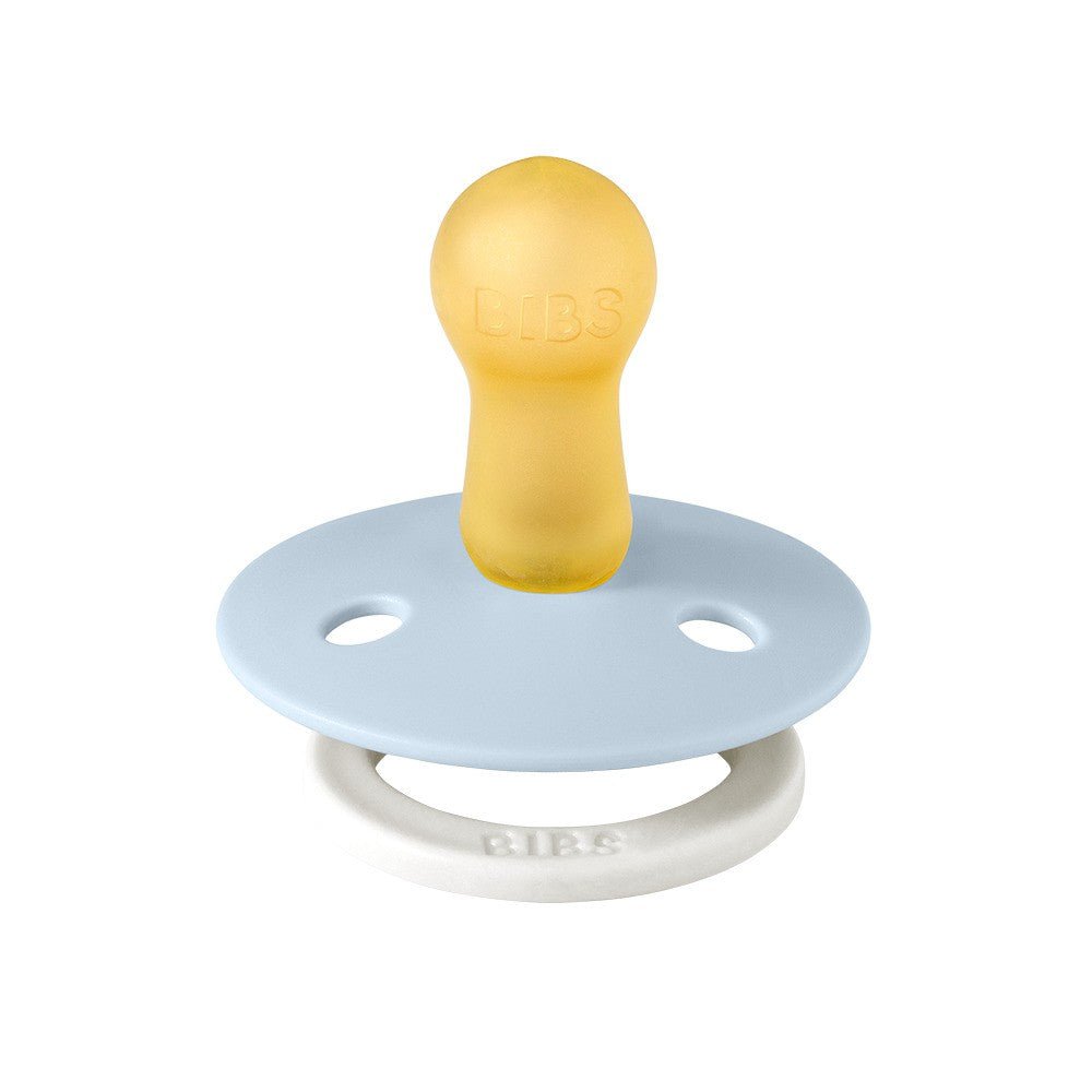 Bibs 2PK Colour Pacifier 6-18 Months Size 2 Glow In The Dark IronGLOW/BabyBlueGLOW