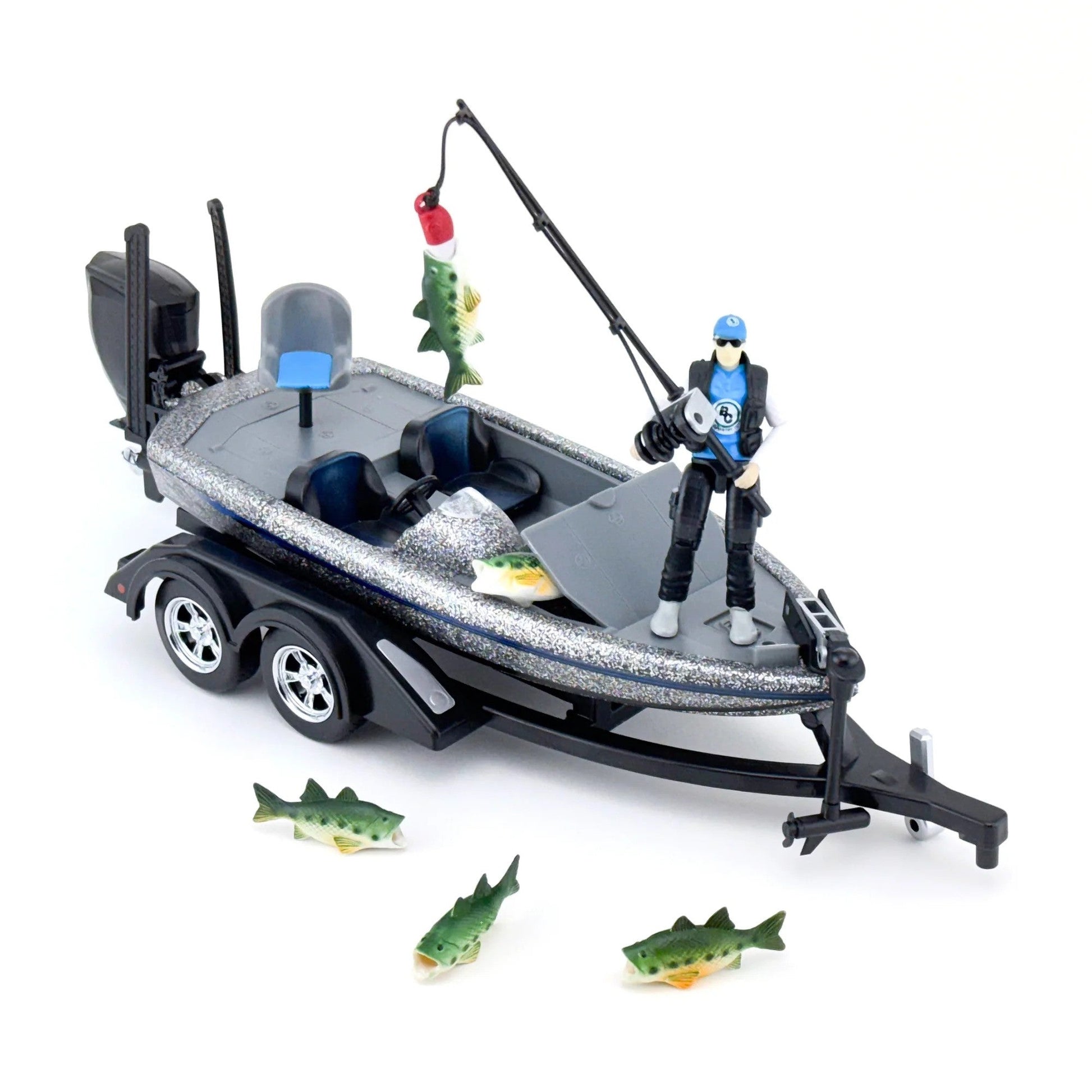 Big Country Toys Toys / Play Vehicles Big Country Bass Fishing Set - Silver Metal Flake