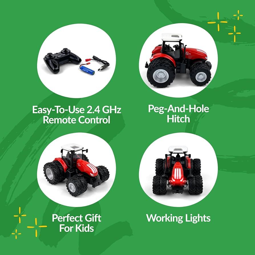 Big Country Toys R/C Tractor Dually - Red