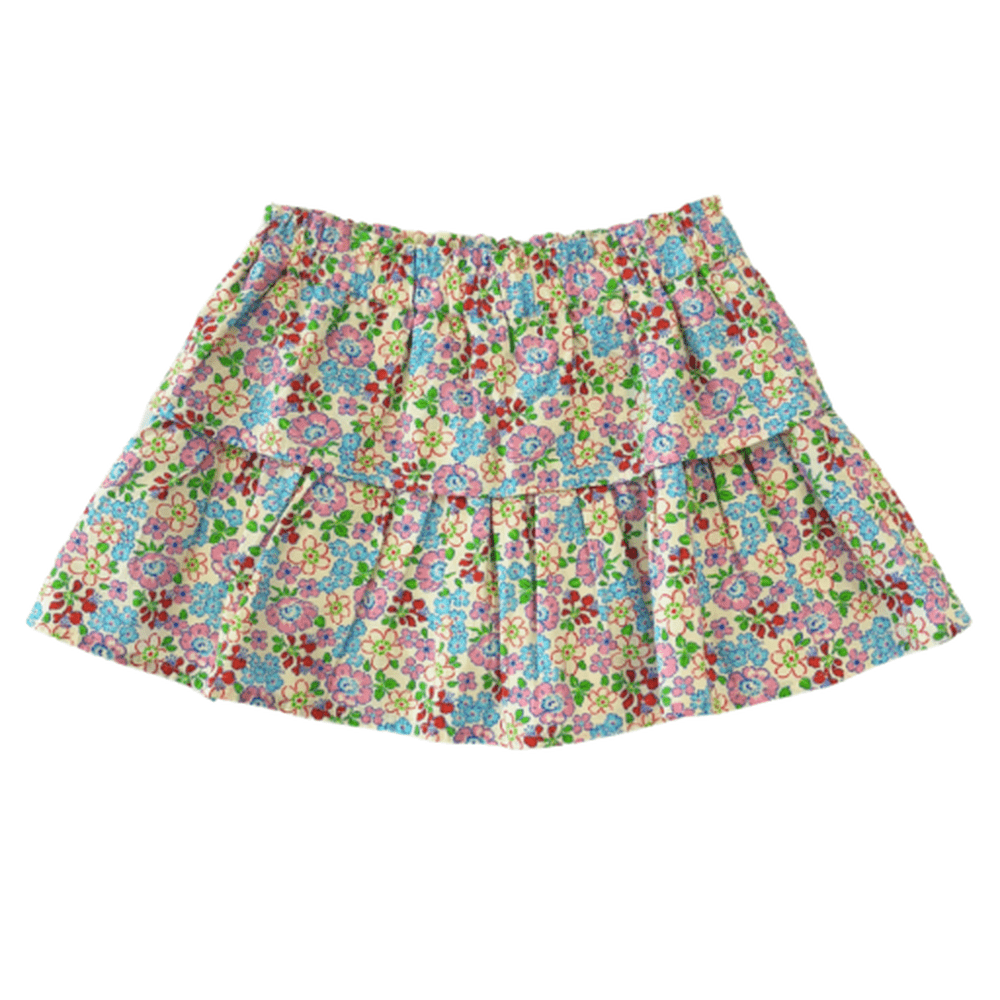Bisby Girls Bloomsbury Blossoms Tiered Skort