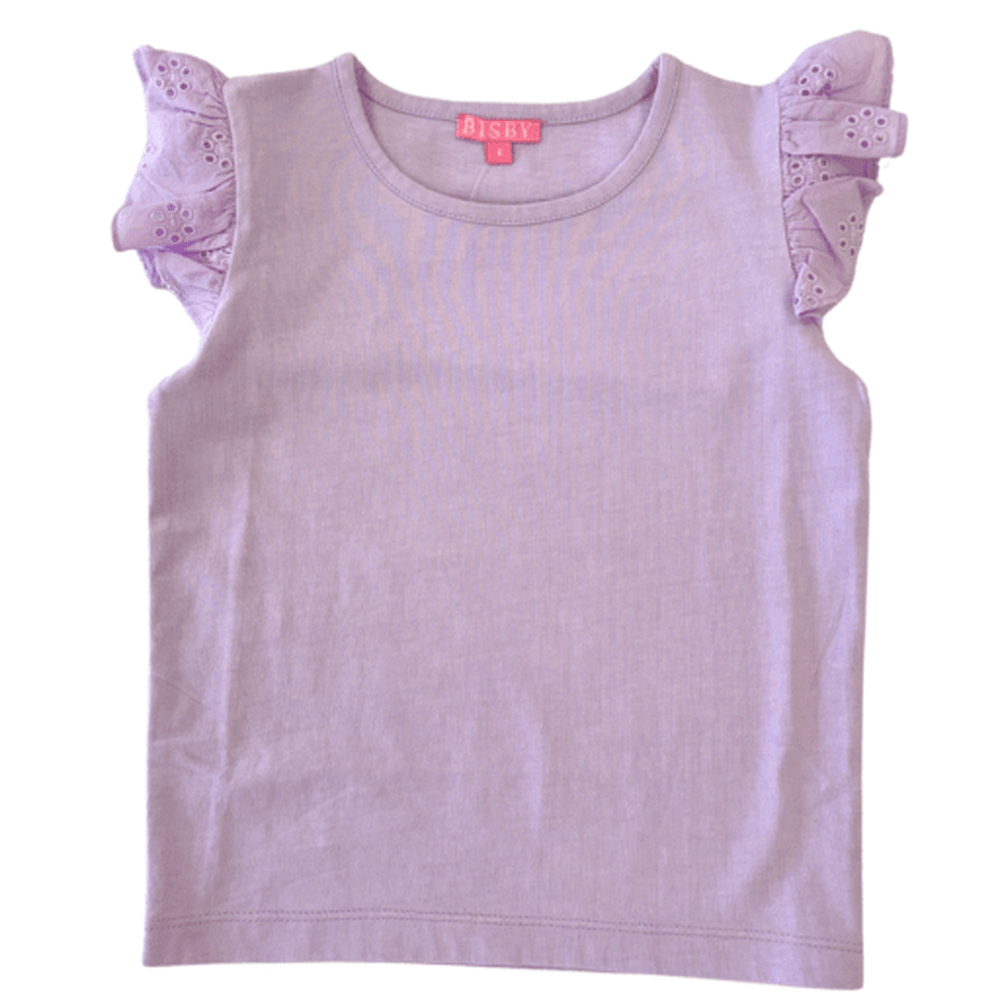 Bisby Girls Lilac Eyelet Tank