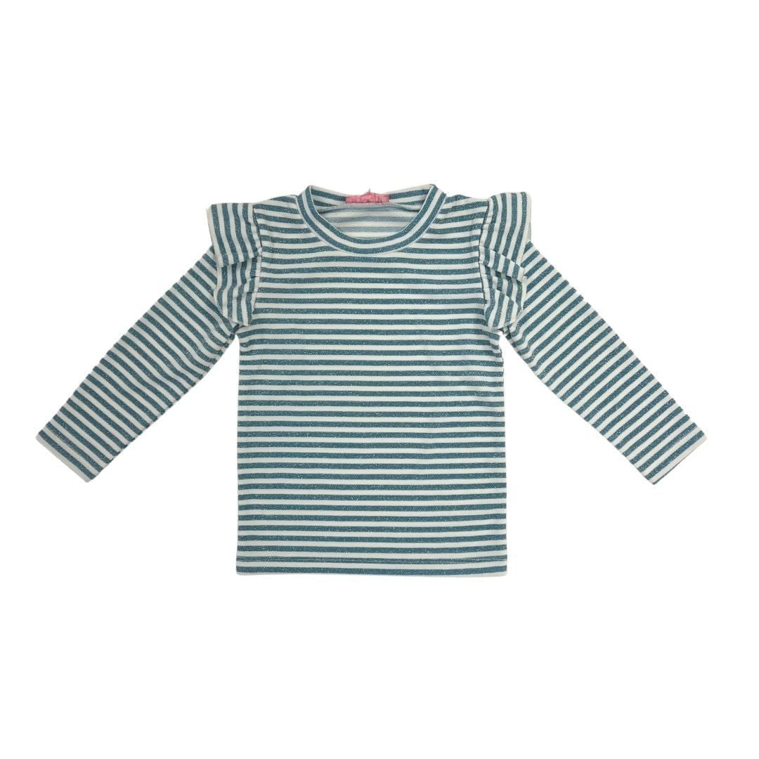 Bisby Girls Apparel / Shirts / Kids Icicle Stripe / 5 Bisby Girls Sadie Top - Icicle Stripe