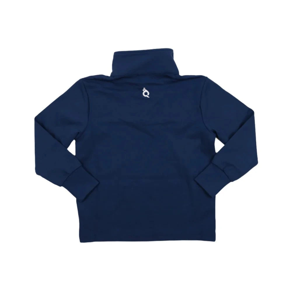 BlueQuail Clothing Co Boys 1/4 Zip Pullover - Navy First Down