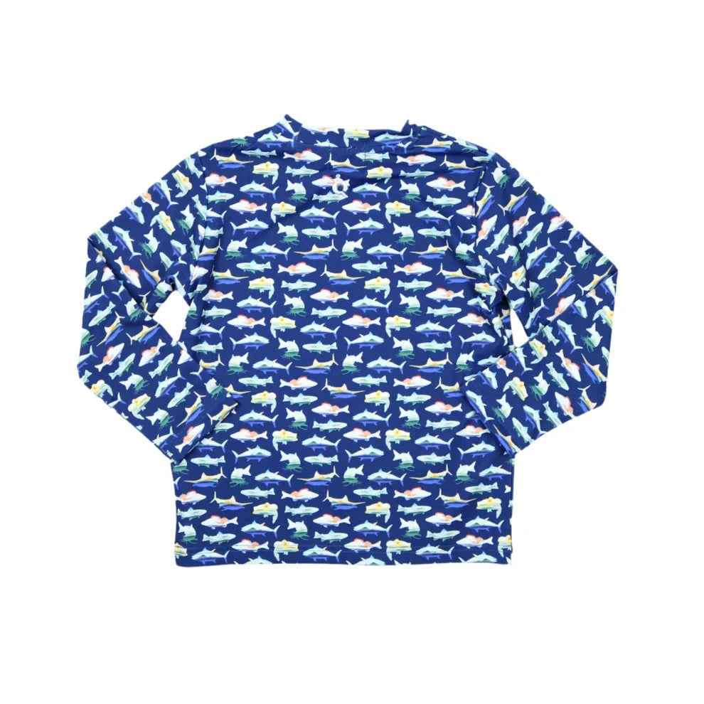 BlueQuail Clothing Co Boys Catch of the Day Long Sleeve Performance Tee