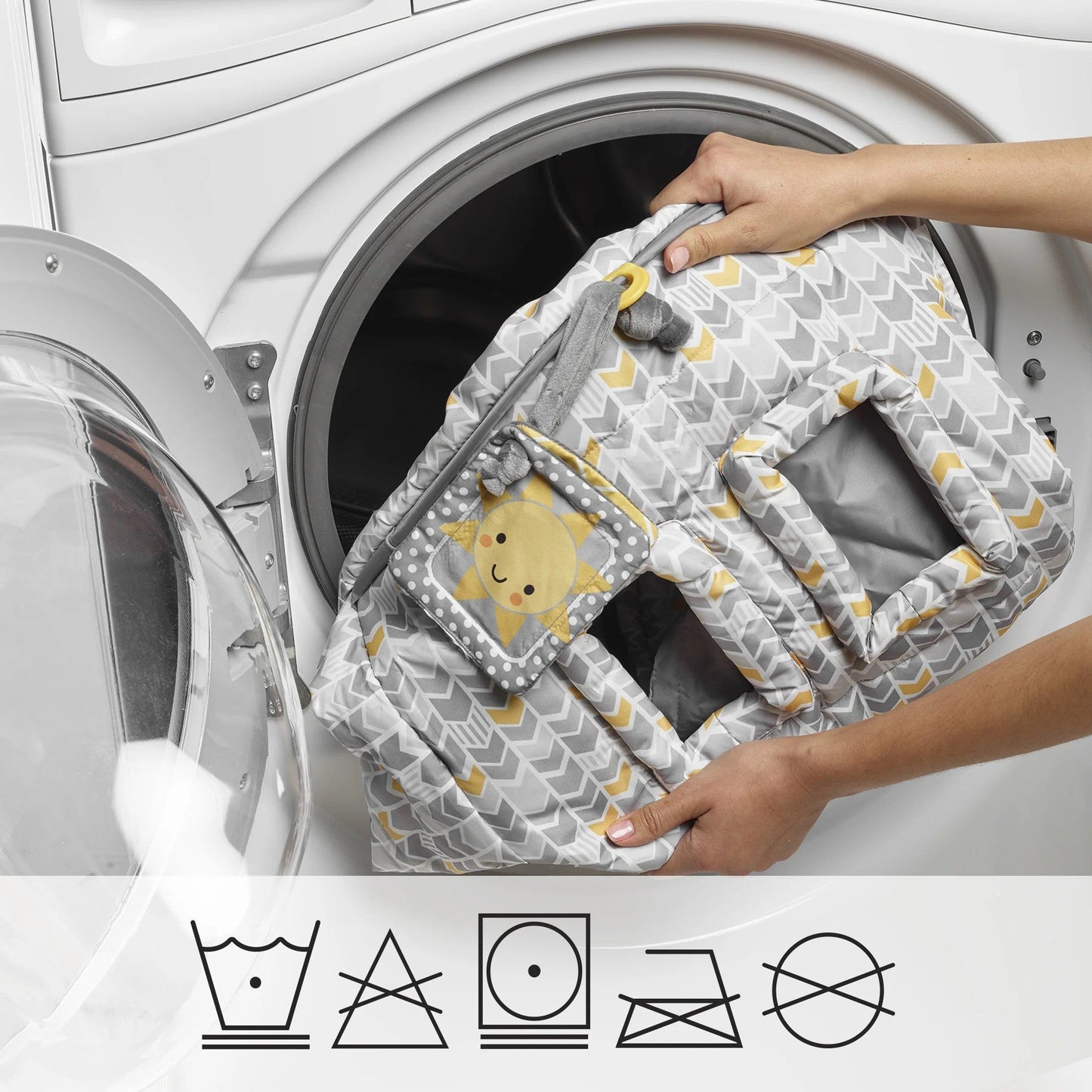 Boppy Shopping Cart & High Chair Cover Sunshine Gray