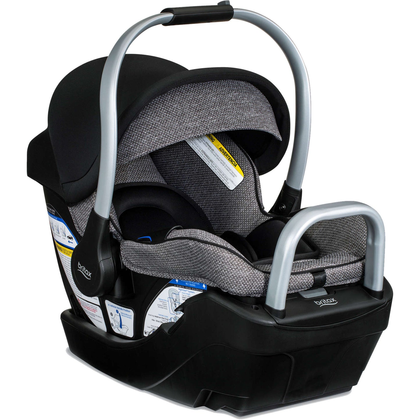 Britax Car Seats - Infant Pindot Onyx Britax Willow SC Infant Car Seat with Alpine Base