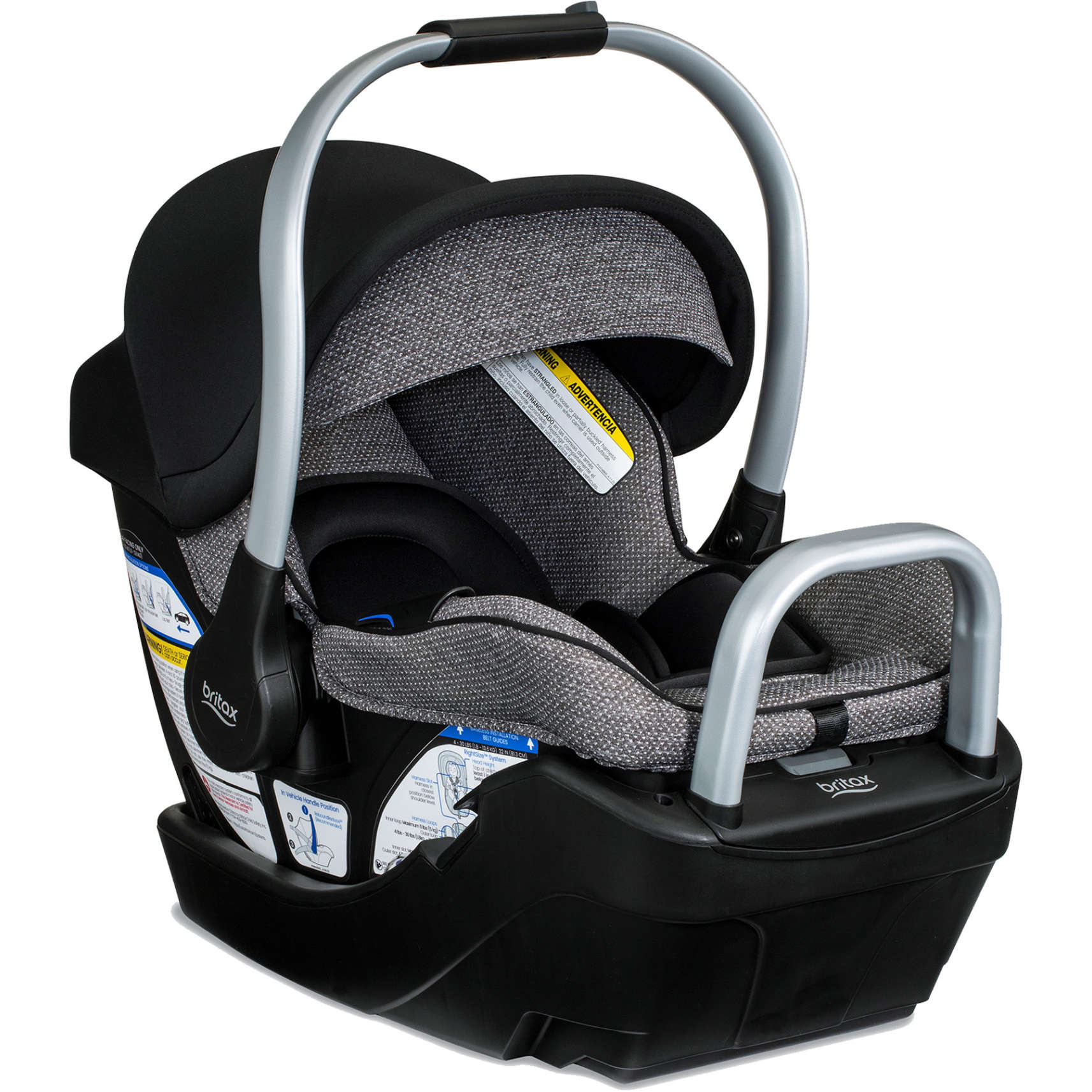 Britax Car Seats - Infant Pindot Onyx Britax Willow SC Infant Car Seat with Alpine Base