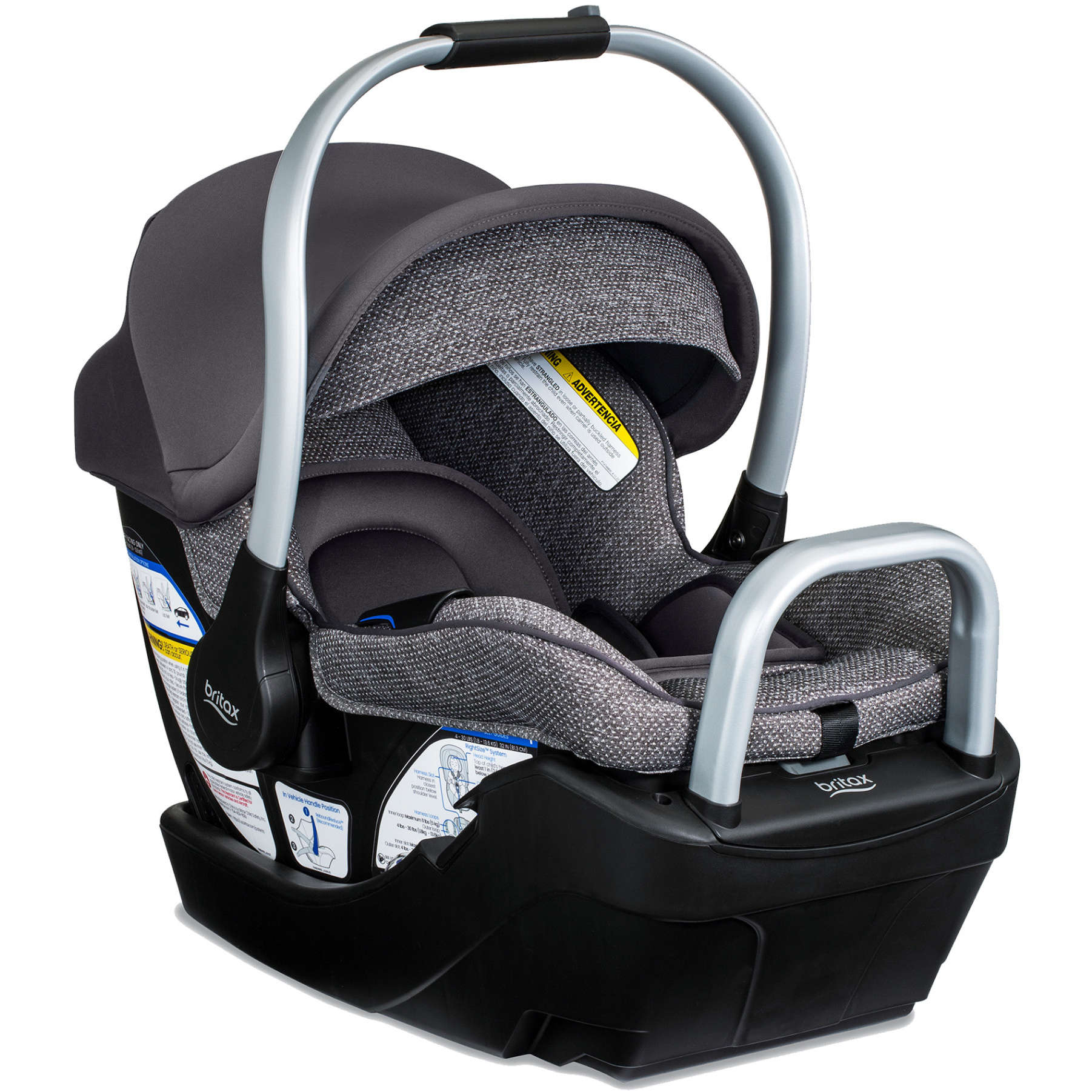 Britax Car Seats - Infant Pindot Stone Britax Willow SC Infant Car Seat with Alpine Base