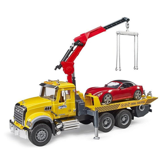 Bruder MACK Granite Tow Truck w/Roadster