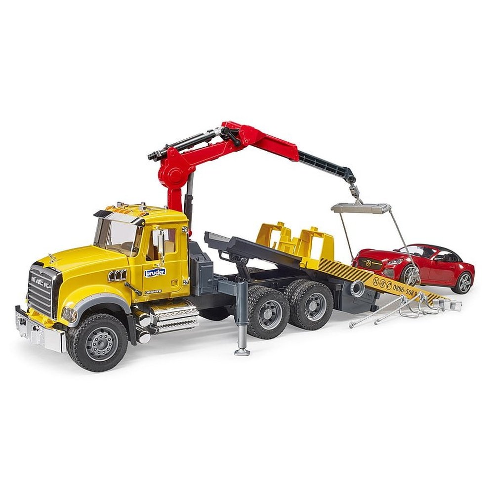 Bruder MACK Granite Tow Truck w/Roadster
