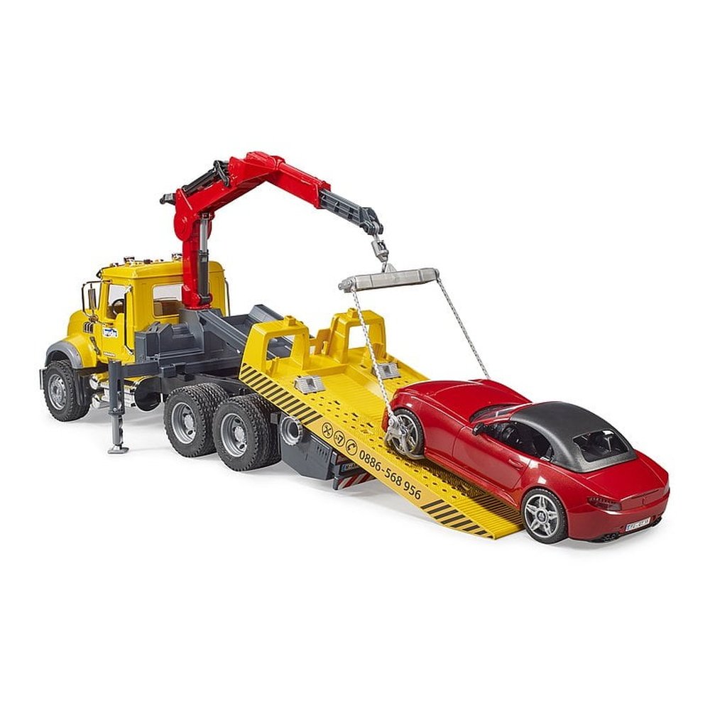 Bruder MACK Granite Tow Truck w/Roadster