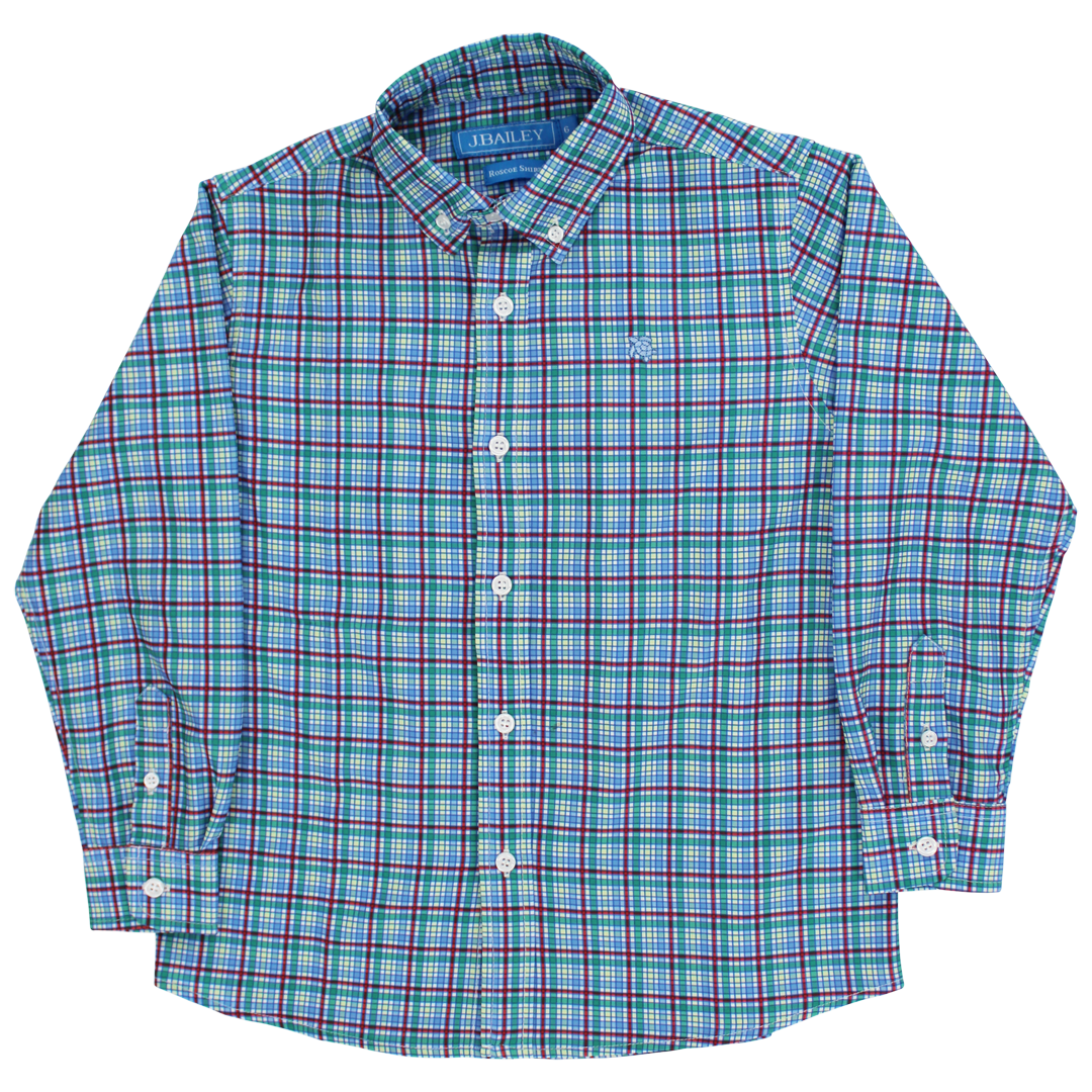 J Bailey Performance Button Down Shirt - Cabin Plaid