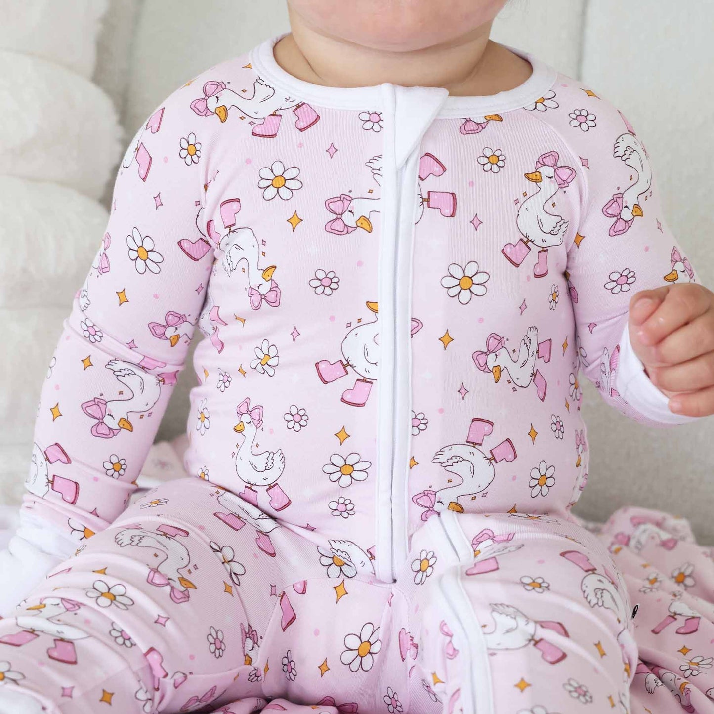 Caden LaneCaden Lane Girls Silly Goose Convertible Zip RomperBabysupermarket