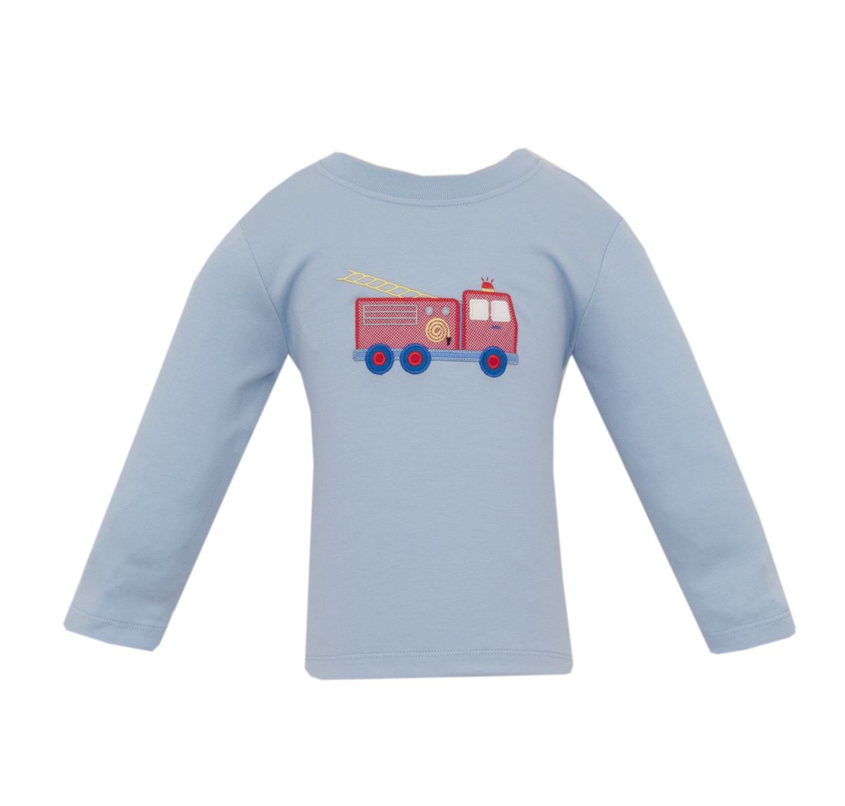 Claire & Charlie Boys Shirts Blue / 12 Mo Claire and Charlie Boys Firetruck T-Shirt - Blue