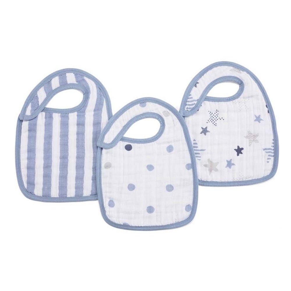 Aden + AnaisClassic Snap Bibs 3PK Rock StarBabysupermarket