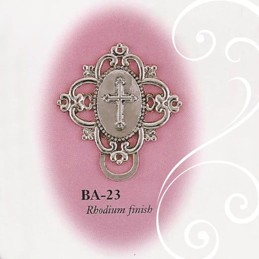 Collectables America Apparel & Gifts Silver Collectables America Fancy Cross Paci Holder
