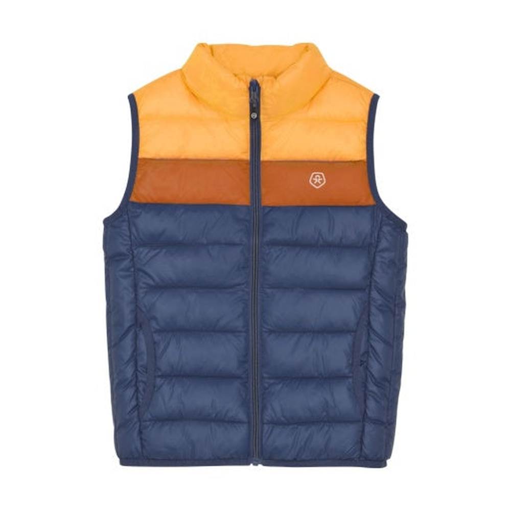 Color Kids Boys Apparel / Outerwear / Toddler 12 / Orange Pop / Fall 2024 Color Kids Colorblock Quilted Waistcoat