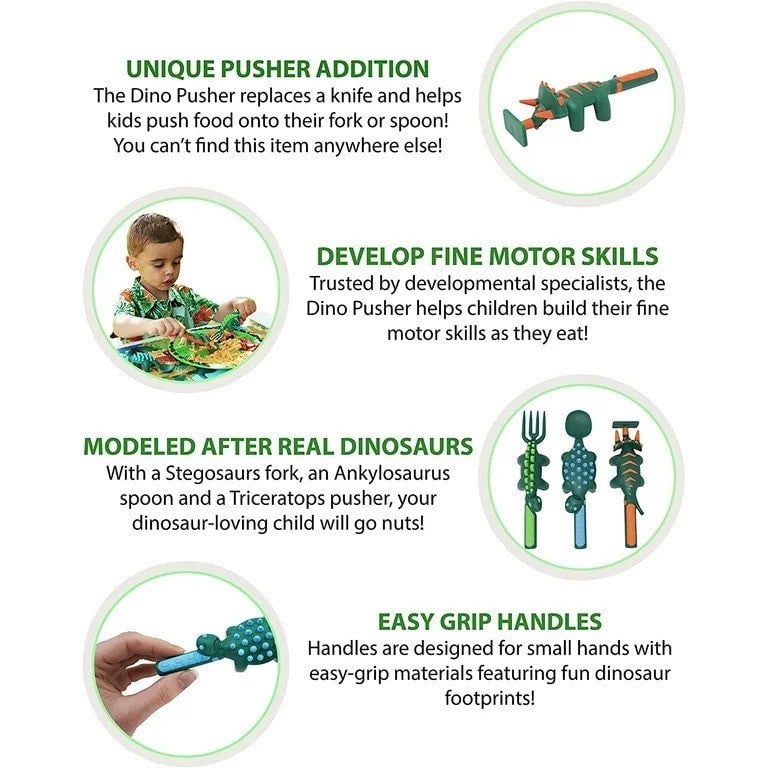 Constructive Eating Baby Care Constructive Eating Dino Pusher Green