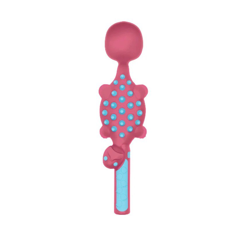 Constructive Eating Baby Care Constructive Eating Dino Spoon Pink