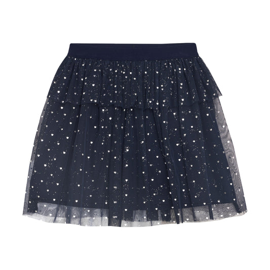 Creamie Girls Black Iris Mesh Skirt