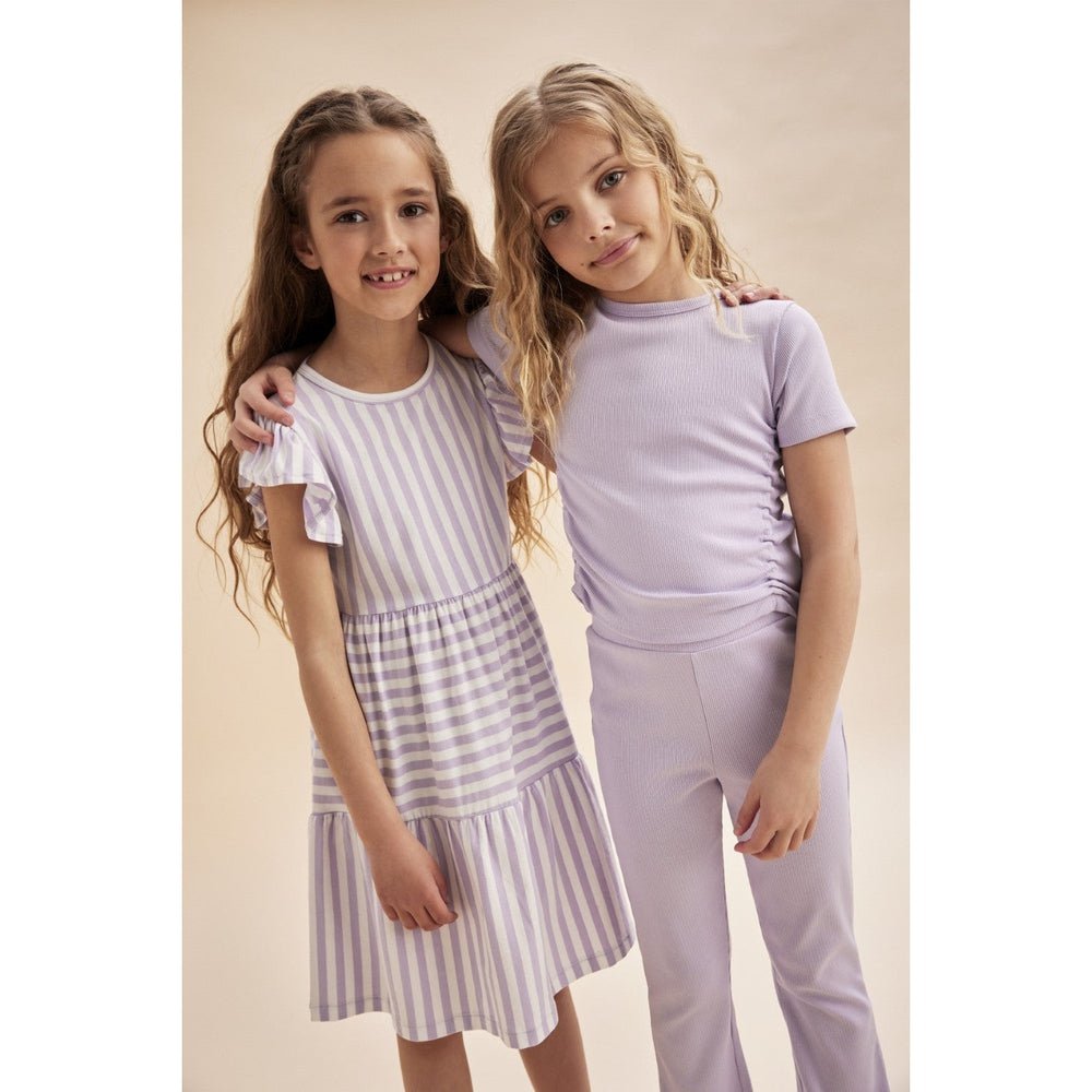 Creamie Girls Lavender Stripe Dress