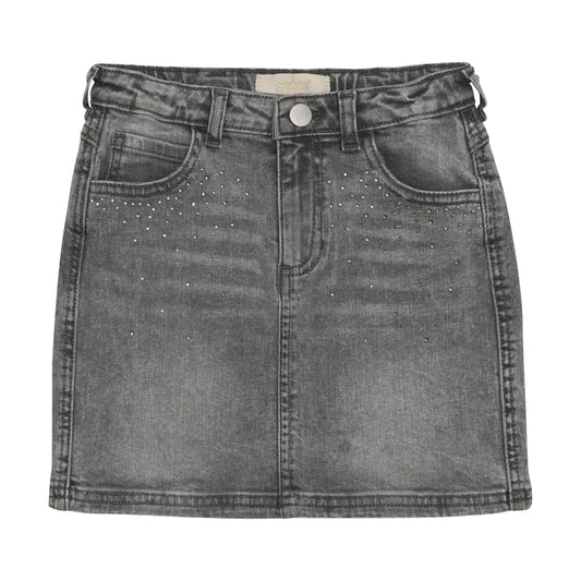 Creamie Girls Light Grey Denim Skirt