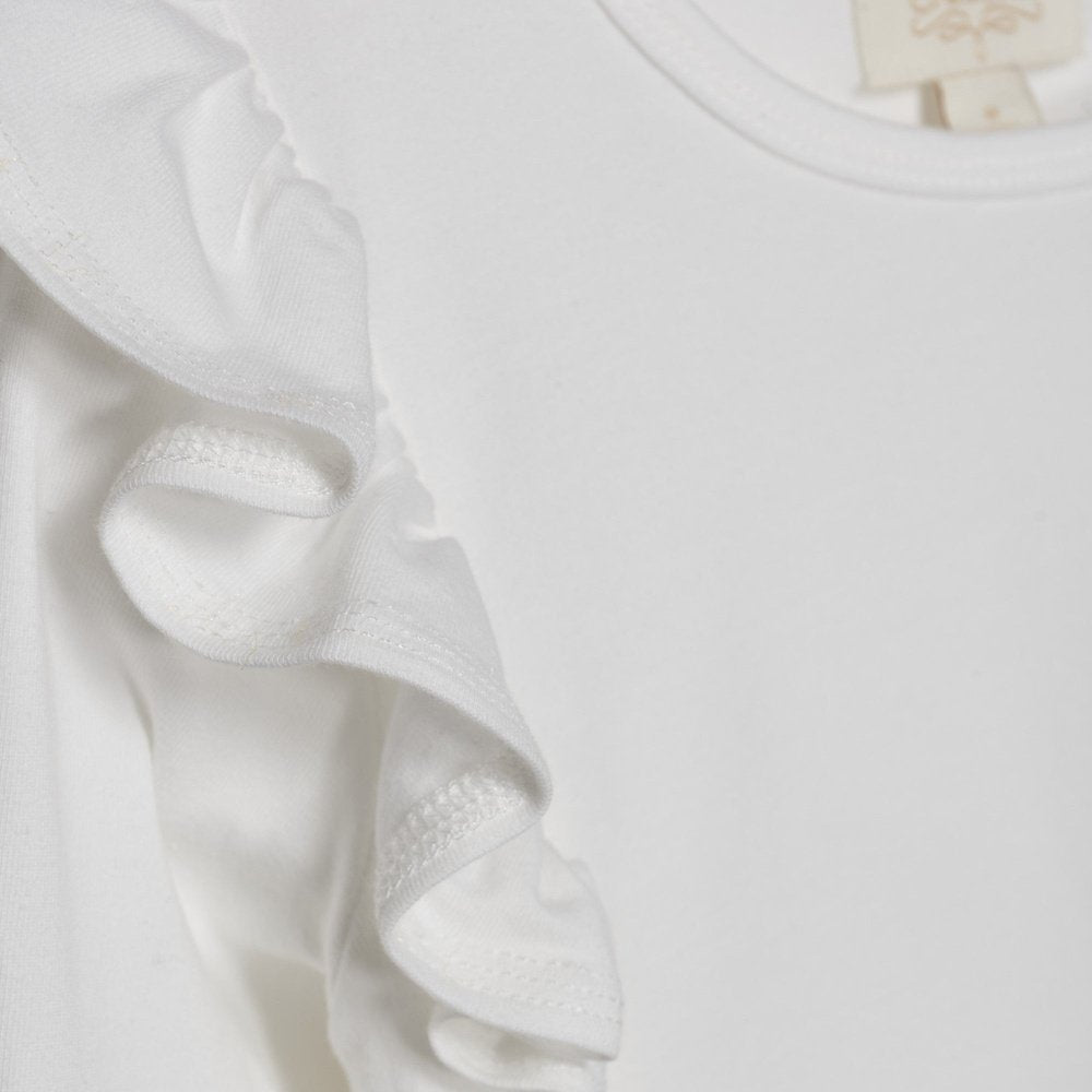 Creamie Girls Long Sleeve T-Shirt with Ruffle