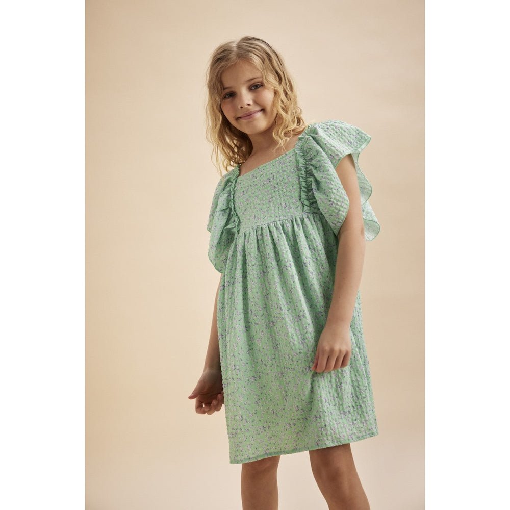 Creamie Girls Mint Lavender Floral Dress