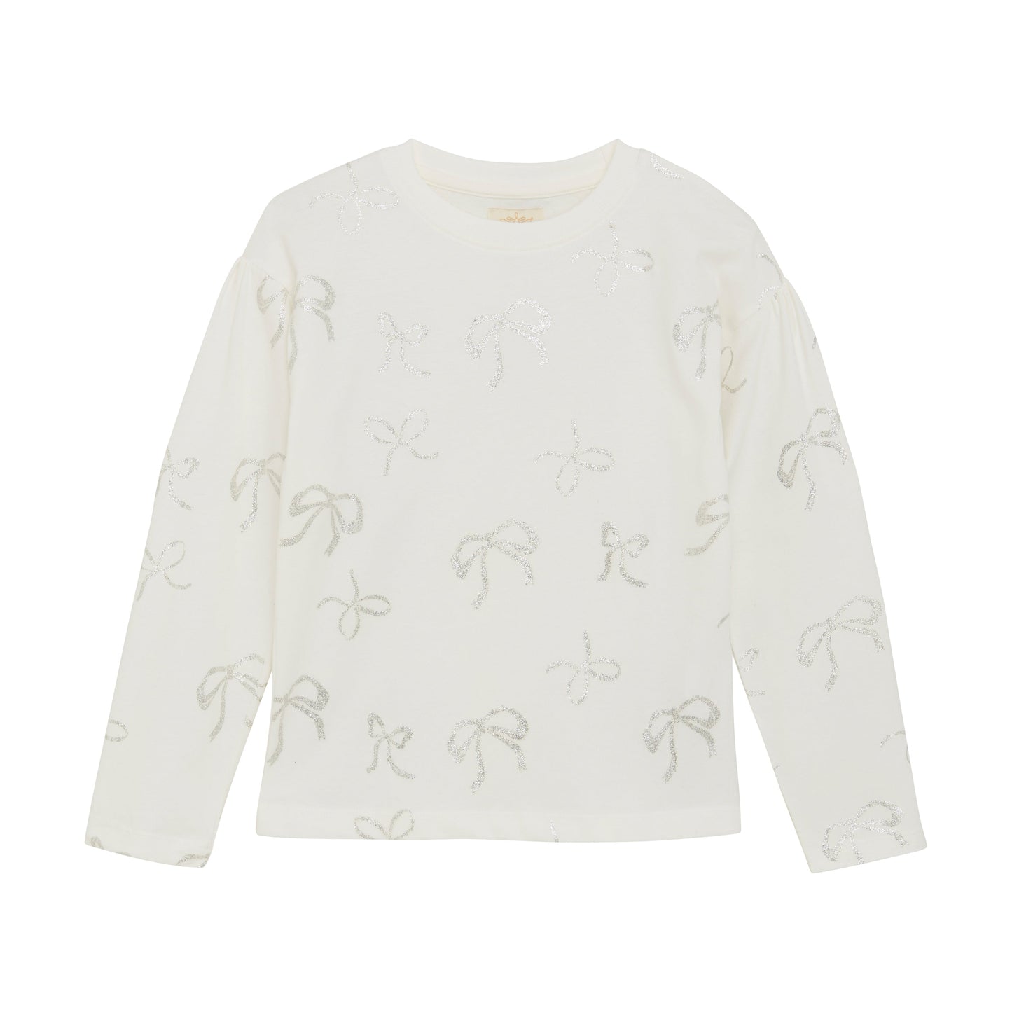 Creamie Girls Silver Sparkle Bows T-Shirt