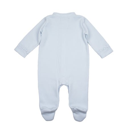 Cuclie Baby Hand Smocked Layette Footie - Blue