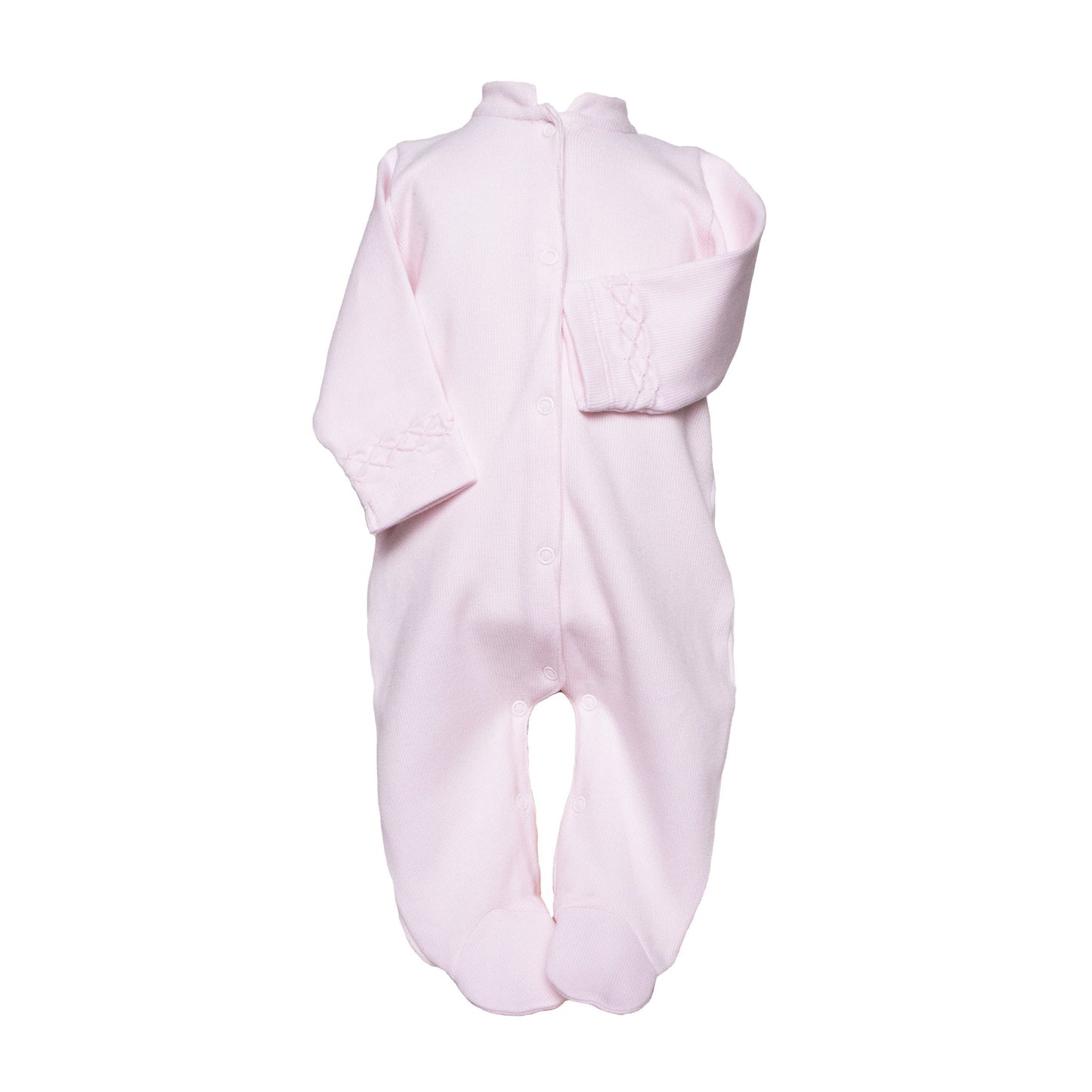 Cuclie Baby Hand Smocked Layette Footie - Pink
