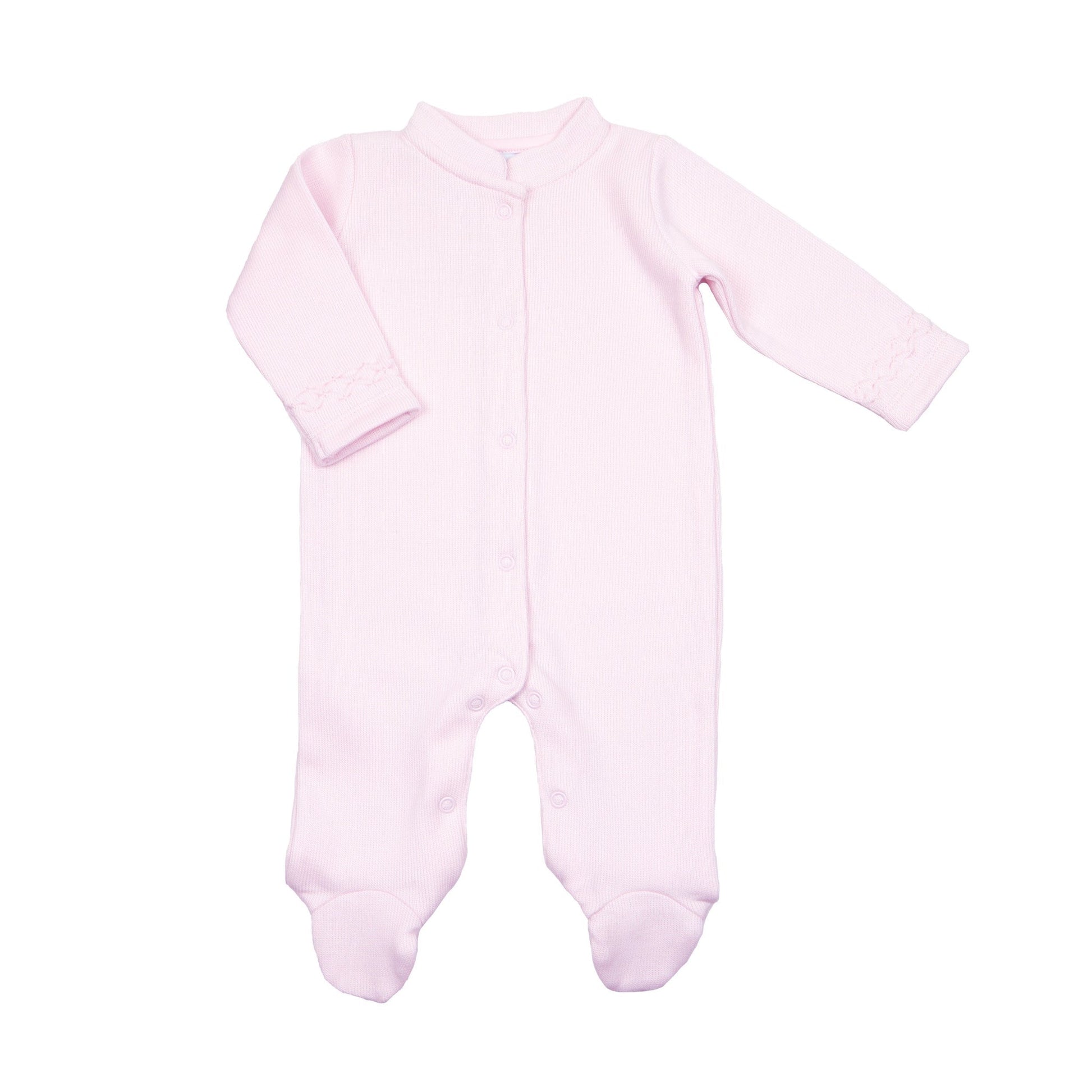 Cuclie Baby Hand Smocked Layette Footie - Pink