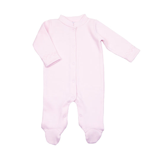 Cuclie Baby Hand Smocked Layette Footie - Pink