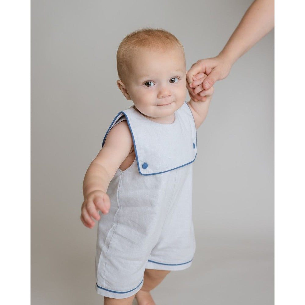 Cuclie Boys Oliver Nautical Linen One Piece babysupermarket