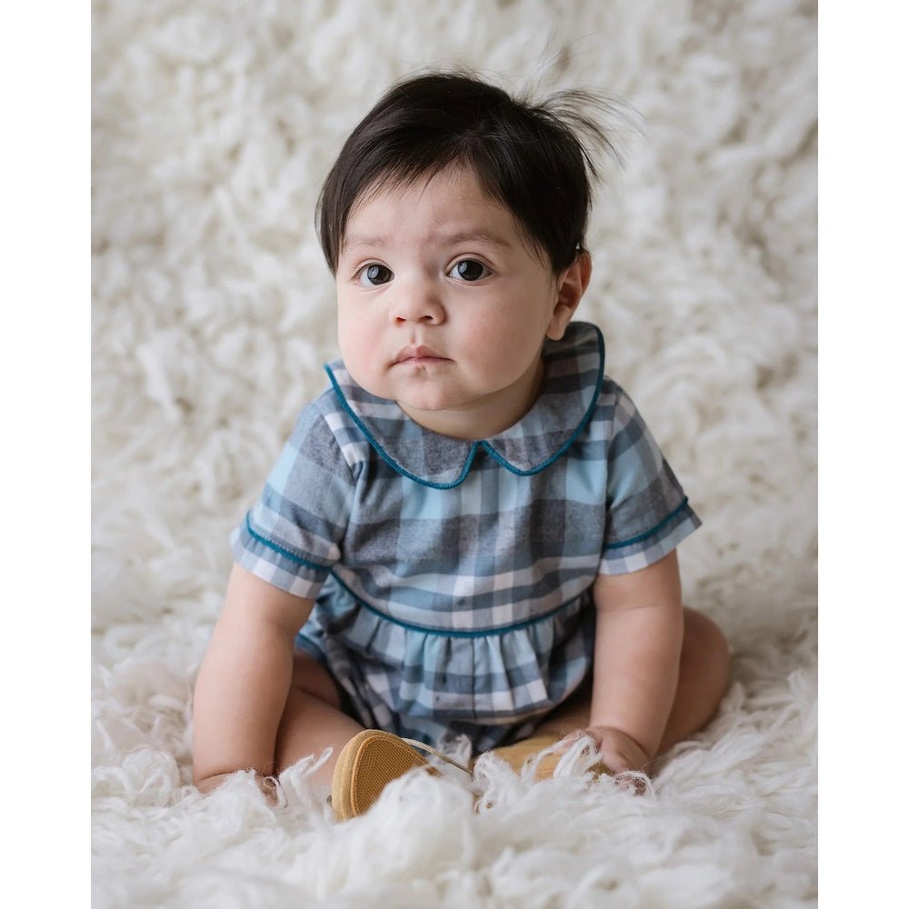 CuclieCuclie Teal Multi Flannel One PieceBabysupermarket