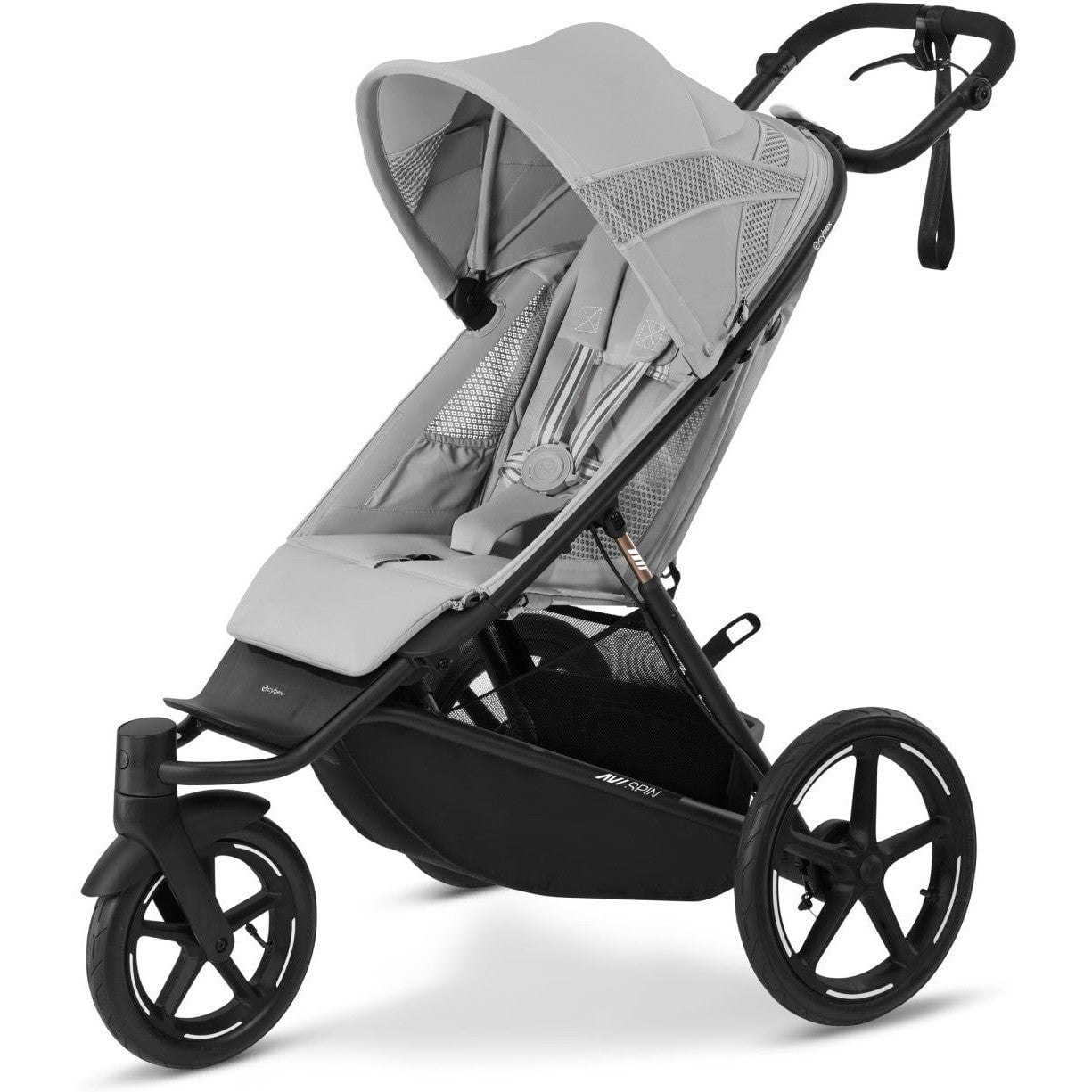 Cybex Strollers - Single Black Frame + Fog Grey Seat Pack Cybex Avi Spin Stroller
