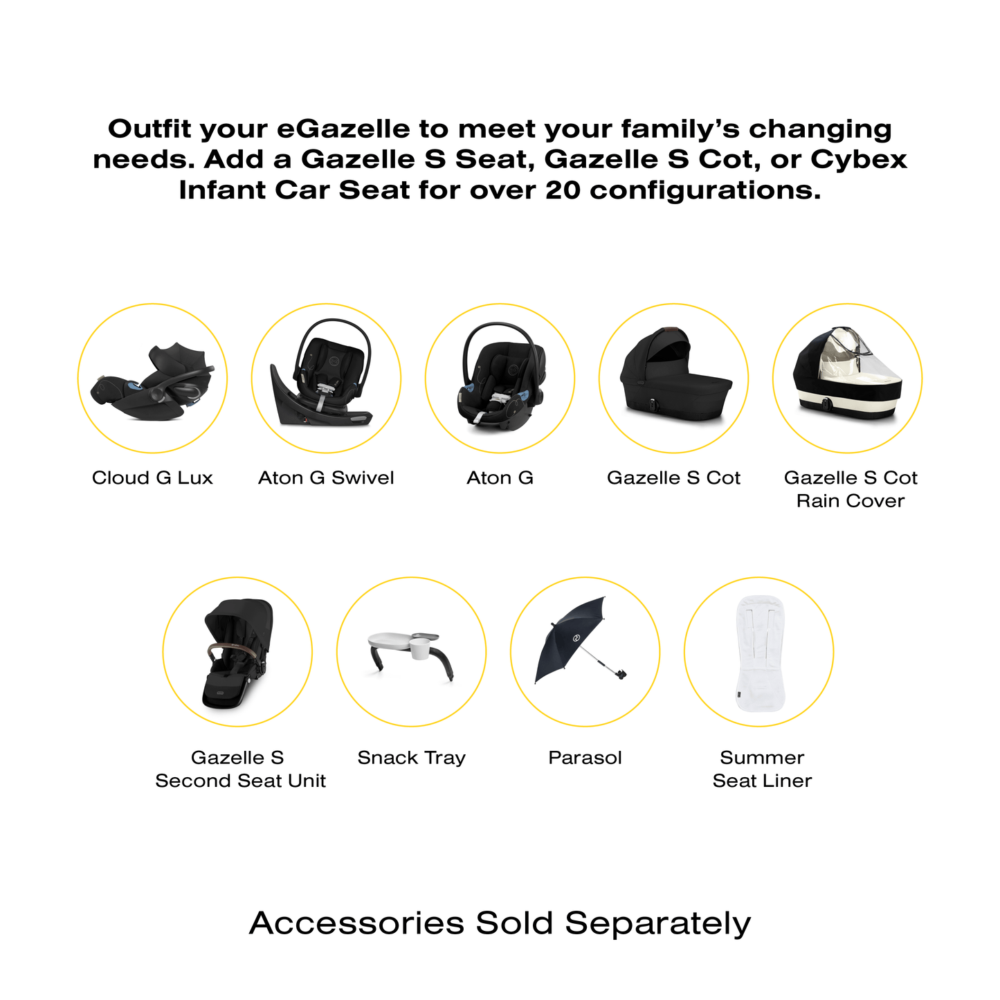 Cybex e-Gazelle S Electronic Assist Single-to-Double Stroller