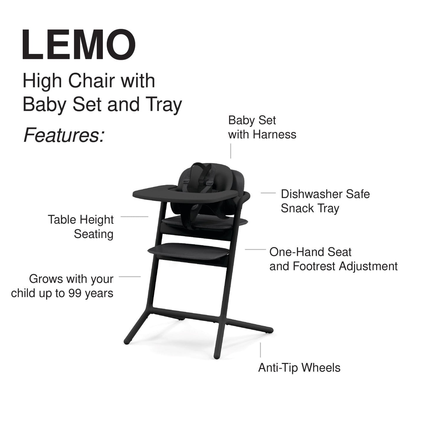 Cybex High Chairs & Boosters Cybex Lemo 2 High Chair 3-in-1 Set