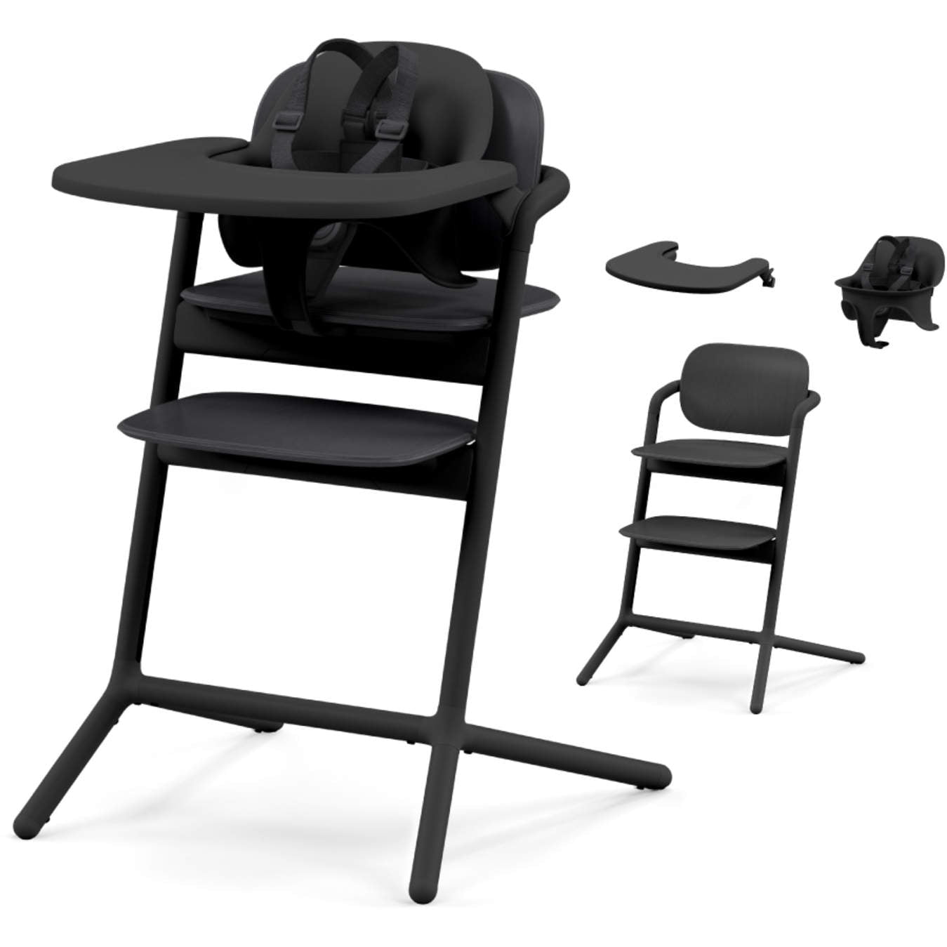 Cybex High Chairs & Boosters Stunning Black Cybex Lemo 2 High Chair 3-in-1 Set